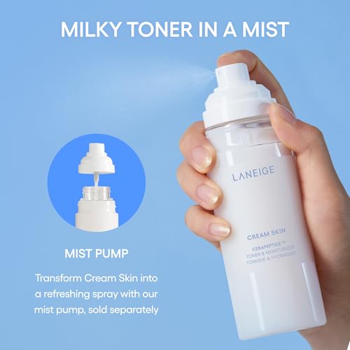 LANEIGE Cream Skin Toner & Moisturizer Mini: Lightweight Refillable Korean Milky Toner with Ceramide LANEIGE buy supplements canada
