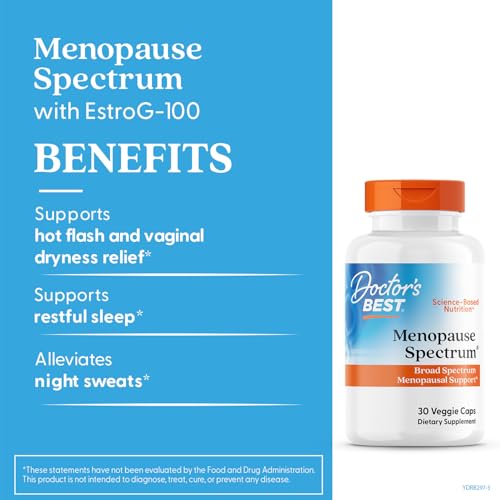Doctors Best Menopause Spectrum, Broad Spectrum Menopausal Support, Non-GMO, Gluten Free, Soy Free, Vegan 30 Veggie Caps Doctor's BEST buy supplements canada