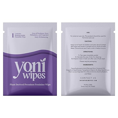 Yoni Wipes - 30 Count Biodegradable & Flushable Feminine Wipes, pH-Balanced, Aloe Vera & Vitamin E Yoni Wipes buy supplements canada
