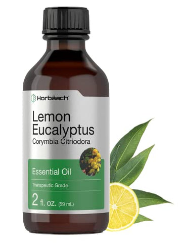 Lemon Eucalyptus Essential Oil | 2 oz | for Massage, Bath, Diffuser, DIY Projects & More Horbäach buy supplements canada