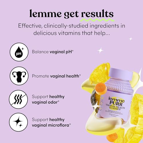 Lemme Purr Vaginal Probiotic Gummies for Women - Balanced pH, Healthy Odor, Yeast Balance & Flora Lemme buy supplements canada