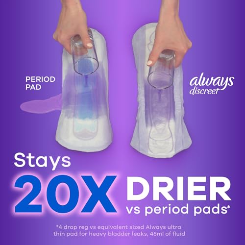 Always Discreet Adult Moderate Long Incontinence Pads, Up to 100% Leak-Free Protection, 54 Count Always Discreet buy supplements canada