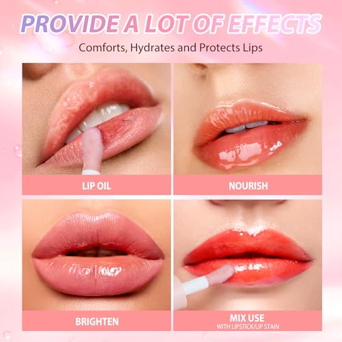 LANGMANNI Moisturizing Lip Oil,No-Sticky Lip Gloss Lip Balm Lip Care,Fruit Flavoured Lip Oil For Dry Lip's Moisturizing Hydrating And Nourishing ((Strawberry)) LANGMANNI buy supplements canada