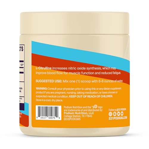Podium Nutrition, Solos | L-Citrulline, 30 Servings, Unflavored, Boost Athletic Performance Podium Nutrition buy supplements canada