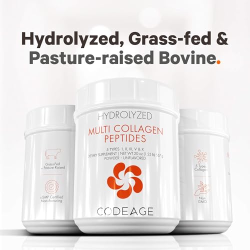 Code Age Multi-Collagen Protein Powder Hydrolyzed 20Oz All-in-One Super Bone Broth Codeage buy supplements canada