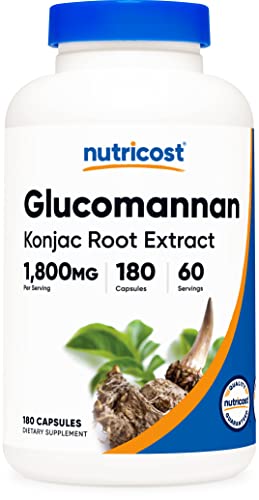 Nutricost Glucomannan 1,800mg Per Serving, 180 Capsules - Natural Fiber Source Nutricost buy supplements canada