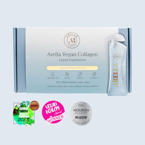 Arella Beauty Vegan Liquid Collagen Supplement - Japanese Plum Flavour - 14 x 30 ml Arella Beauty buy supplements canada