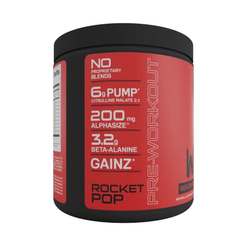 Bucked Up - Woke - HIGH STIM Pre Workout - Best Tasting - Focus Nootropic, Pump, Strength and Growth, 30 Servings (Rocket Pop) Bucked Up buy supplements canada