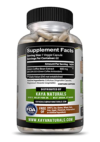 Kaya Naturals Green Coffee Bean 60ct - Weight Management Kaya Naturals buy supplements canada