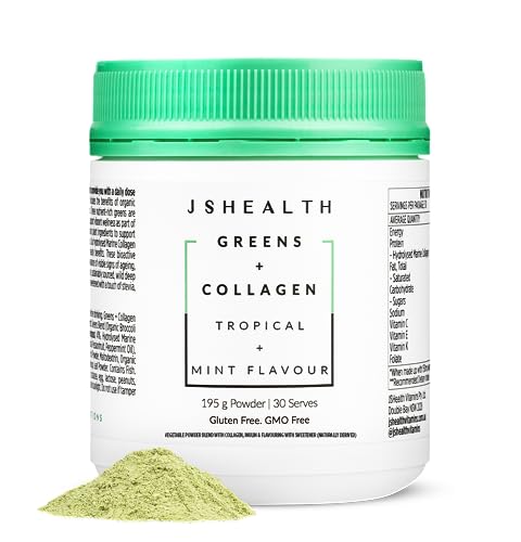JSHealth Super Greens Powder - Greens & Collagen Powder - Superfood Powder with Marine Collagen Peptides JSHealth buy supplements canada