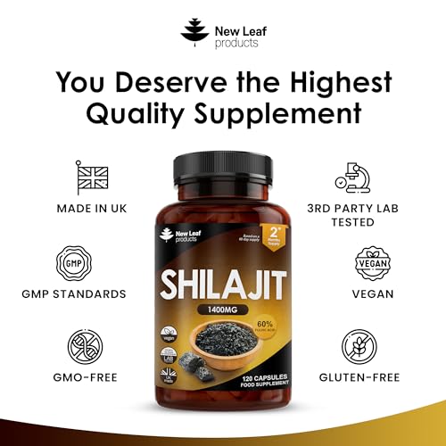 Shilajit Capsules 1400mg 60% Fulvic Acid Pure Shilajit - High Strength Himilayan Shilajit NEW LEAF PRODUCTS buy supplements canada