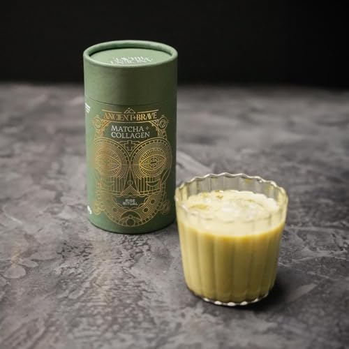 Ancient + Brave Matcha + Collagen 150g Tub - Lion's Mane Mushroom Powder Supplement Ancient + Brave buy supplements canada