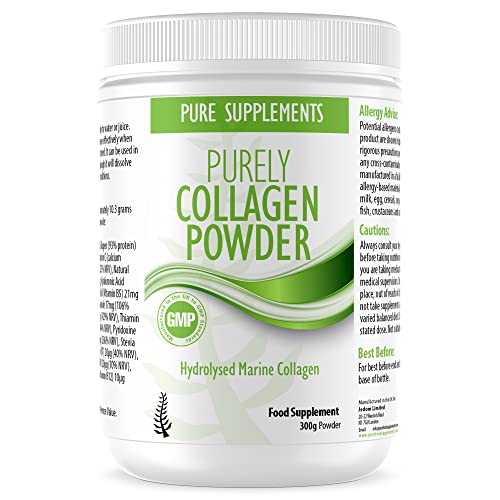 Collagen Powder Marine Supplement | Hydrolyzed Protein peptides with Hyaluronic Acid Vitamin C Biotin etc for Women Men Pure Food Supplements buy supplements canada