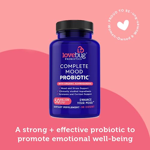 Lovebug Complete Mood Probiotic | 10 Clinically Studied Probiotic Strains & Patented lovebug PROBIOTICS buy supplements canada