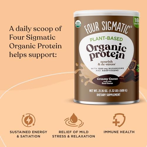 Four Sigmatic Organic Plant-Based Protein Powder Creamy Cacao Protein with Lion’s Mane Four Sigmatic buy supplements canada