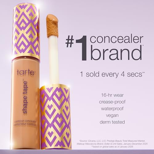 tarte Shape Tape Concealer – Full-Coverage Creaseless Soft Matte Finish, Brightening Under-Eye & Face Makeup, 16hr Longwear, Vegan & Cruelty-Free, Full Size, 16N fair-Light Neutral tarte buy supplements canada