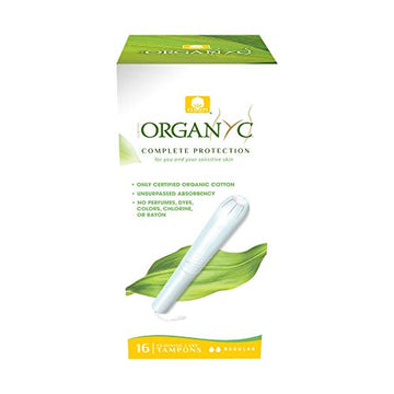 ORGANYC Hypoallergenic 100% Organic Cotton Internal Tampons with Applicator, REGULAR, 16-count Organyc buy supplements canada