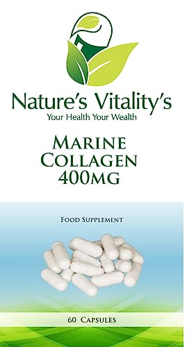 Nature's Vitality's Marine Collagen Capsules 400mg 180 Capsules 6 Months Supply Suitable Nature's Vitality's buy supplements canada