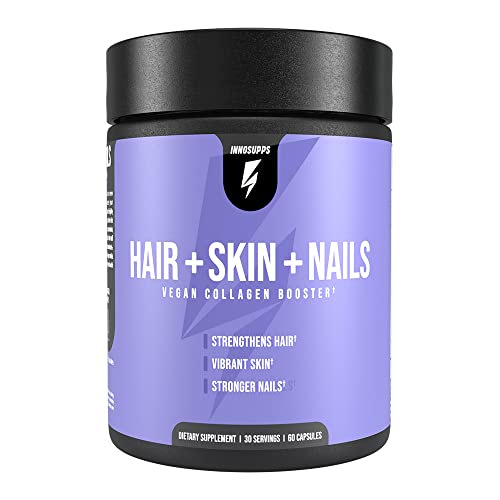 InnoSupps Hair + Skin + Nails | Vegan Collagen Booster | Biotin, Verbasnol, B12, Horsetail InnoSupps buy supplements canada