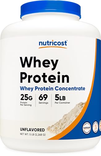 Nutricost Whey Protein Powder, Unflavored, 5 pounds - from Whey Protein Concentrate Nutricost buy supplements canada