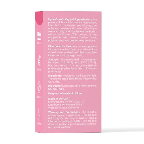 Mother's Dose Hyaluronic Acid Suppository HydraDose- Hormone Free Moisturizer MOTHER·S DOSE buy supplements canada