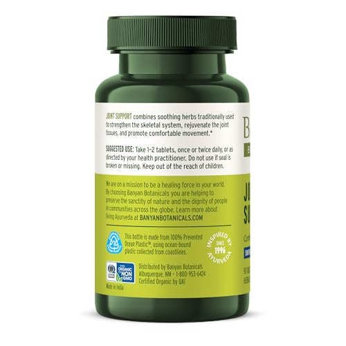Banyan Botanicals Organic Joint Support–Advanced Mobility & Flexibility Supplement with Boswellia,Guggulu Resin & Turmeric–Natural Lubrication for Cartilage, Bones & Muscles-90 Tablets-USDA Organic Banyan Botanicals buy supplements canada