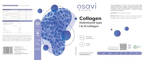Osavi Collagen Peptides - Hydrolyzed Type 1 & 3-600g OSAVI buy supplements canada