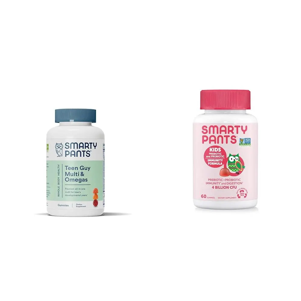 SmartyPants Teen Guy Multivitamin Gummies: Omega 3 Fish Oil (EPA/DHA) & Kids Probiotic Immunity Gummies: Prebiotics & Probiotics for Digestive Health and Immune Support Supplement SmartyPants buy supplements canada