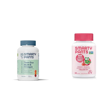 SmartyPants Teen Guy Multivitamin Gummies: Omega 3 Fish Oil (EPA/DHA) & Kids Probiotic Immunity Gummies: Prebiotics & Probiotics for Digestive Health and Immune Support Supplement SmartyPants buy supplements canada