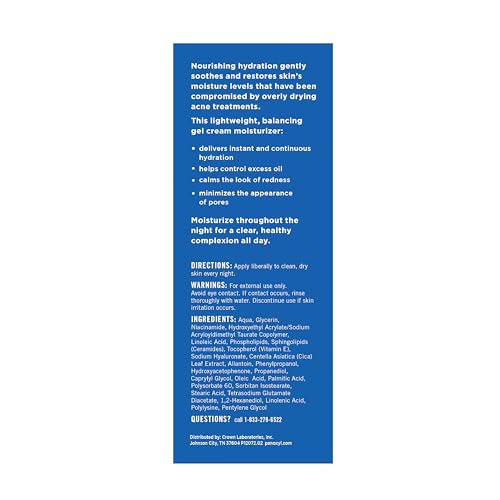 PanOxyl PM Balancing Repair Moisturizer with Niacinamide, Ceramides and Cica, Hydrating Face Moisturizer PanOxyl buy supplements canada