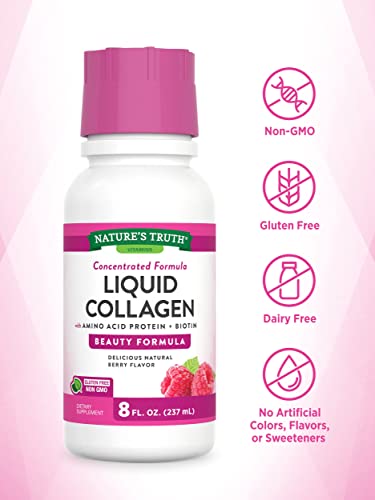 Nature's Truth Liquid Collagen | 8 oz | Non-GMO, Gluten Free Supplement | Natural Berry Nature's Truth buy supplements canada