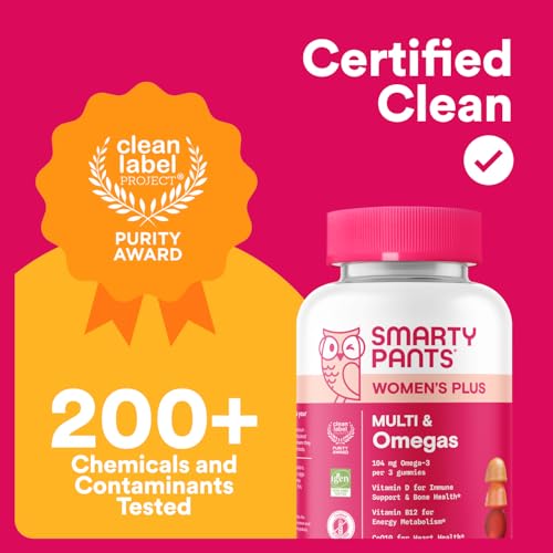 SmartyPants Women's Multivitamin Gummies - Improved Formula: Omega 3 (DHA/EPA), Methylfolate, CoQ10, Vitamin D3, C, Vitamin B12, B6, A, K & Zinc SmartyPants buy supplements canada