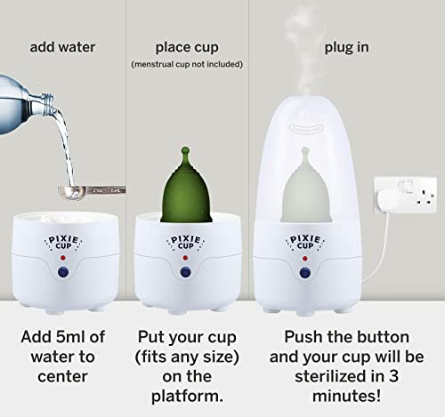 Pixie Menstrual Cup & Disc Steamer Sterilizer - Ranked 1 for The Best Steamer - Kills 99.9% of Germs Pixie Cup buy supplements canada