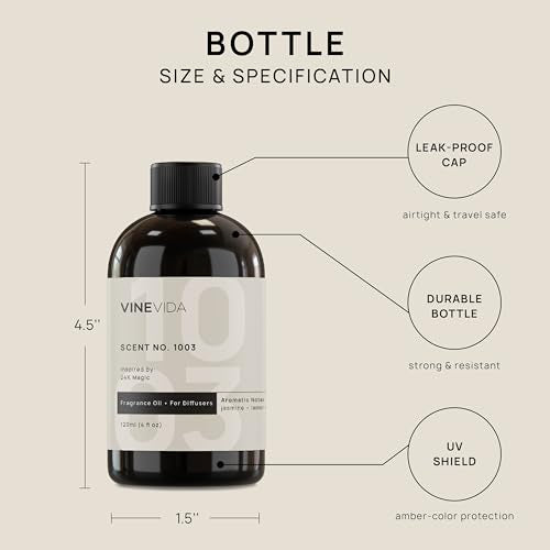 VINEVIDA [4 Fl Oz] Scent NO. 1003 Fragrance Oil for Cold Air Diffusers, Aromatic VINEVIDA buy supplements canada
