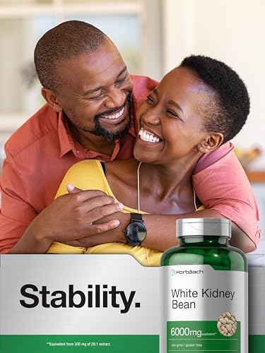White Kidney Bean Extract Capsules | 6000mg | 400 Count | Non-GMO & Gluten Free Horbäach buy supplements canada