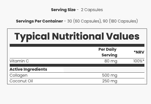 Coconut + Collagen (180 Capsules) - Myvitamins MyVitamins buy supplements canada