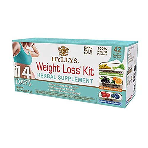 HYLEYS Tea for Cleanse and Weight Loss - New 14 Day Weight Loss Kit - 42 Tea Bags HYLEYS buy supplements canada