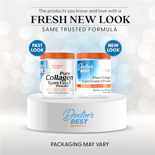 Doctor's Best Pure Collagen Types 1 & 3, Promotes Healthy Skin Hair & Nails – Bone & Joint Support, 7.1 Ounce (Pack of 1) Doctor's BEST buy supplements canada