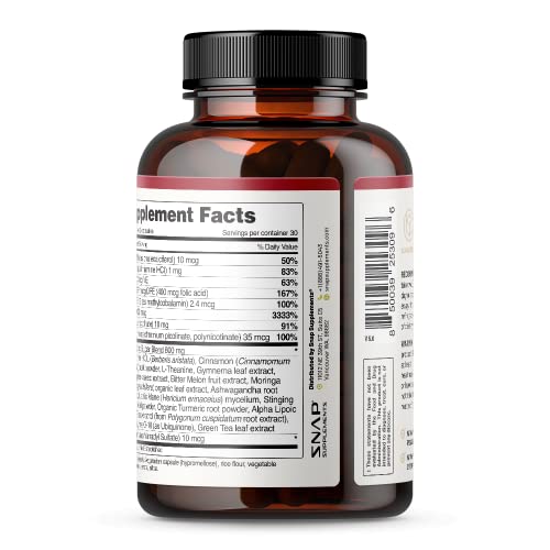 Snap Supplements Blood Sugar Blend - Support Healthy Blood Sugar, 60 Capsules Snap Supplements buy supplements canada