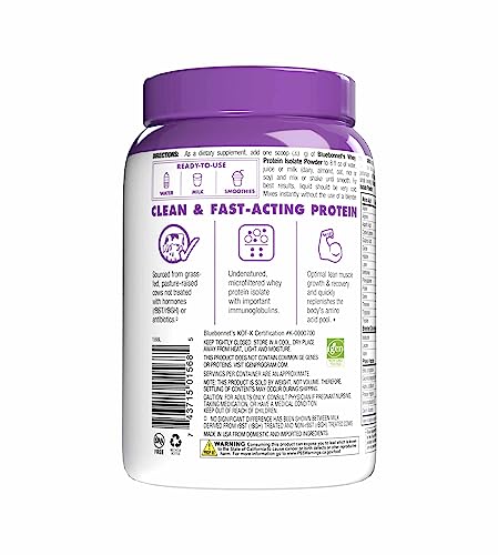 Bluebonnet Nutrition Whey Protein Isolate Powder, 14 Serving, Vanilla, 1 lb Bluebonnet buy supplements canada
