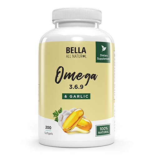 Bella All Natural Omega 3 6 9 with Garlic Oil - 200 Softgels Bella All Natural buy supplements canada