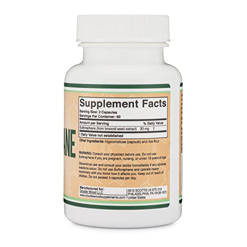 Sulforaphane Supplement - 20mg of Activated and Stabilized Sulforaphane per Serving Double Wood Supplements buy supplements canada