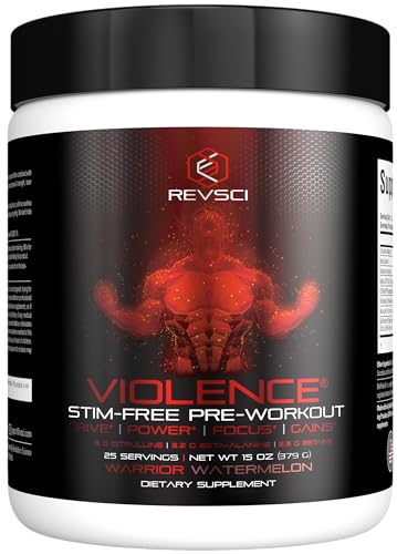 VIOLENCE Stim Free Pre Workout Powder by REVSCI, Precision Dosed Non Stim Preworkout Revolution Science buy supplements canada