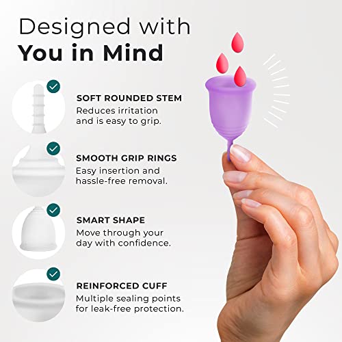 CareCup Menstrual Cups - Set of 2 Reusable Period Cups - Premium Design with Soft Carecup buy supplements canada