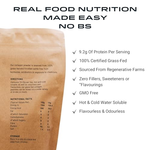 APE Nutrition Collagen Powder Peptides - Type 1 & 3 Bovine Collagen Protein, 100% Grass-Fed & Finished, Ancestral Supplement UK A | P | E buy supplements canada
