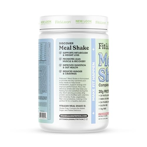 Fit & Lean Meal Shake, Fat Burning Meal Replacement, Protein, Fiber, Probiotics, Strawberry Fit & Lean buy supplements canada