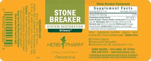 Herb Pharm Stone Breaker (Chanca Piedra) Compound Liquid for Urinary System Support - 1 Fl Oz Herb Pharm buy supplements canada