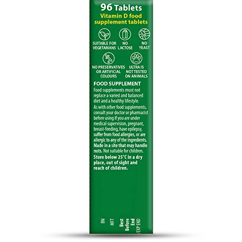 Vitabiotics Ultra Vitamin D Tablets 1000IU Optimum Level -96 count (Pack of 1) Vitabiotics Ultra buy supplements canada