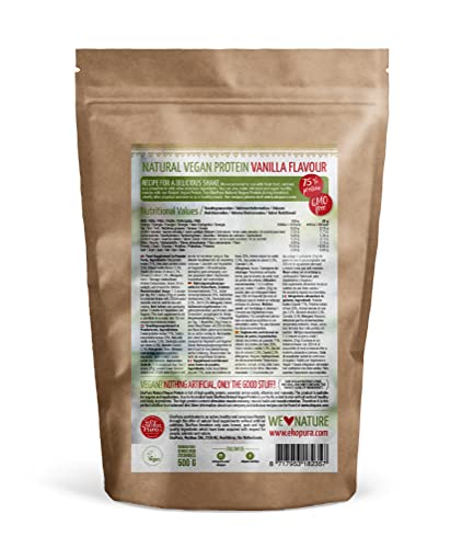 Ekopura Natural Vegan Protein – Vanilla - 500g | 75% Protein | Free from Allergens Ekopura buy supplements canada