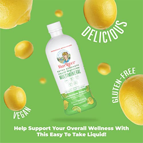 MaryRuth Organics Extra Strength Nighttime Liquid Multimineral | Sugar Free | Calm Magnesium Citrate | NO Melatonin | Calcium Magnesium Zinc | Muscle Relaxation | Lemonade Flavor | Vegan | 32 Serving MARYRUTH'S buy supplements canada